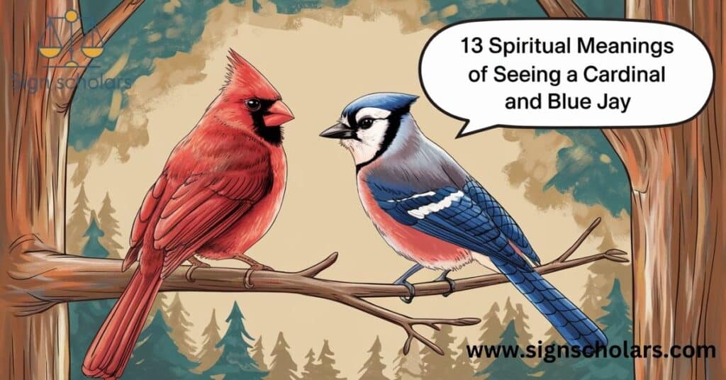 Cardinal And Blue Jay