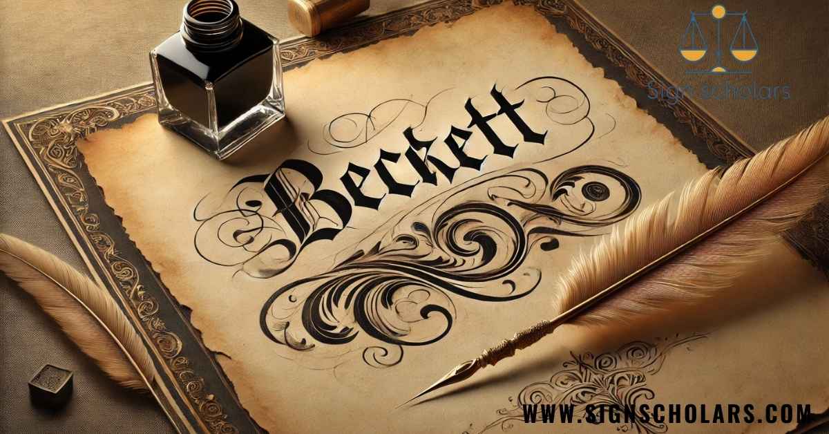 beckett name meaning biblical